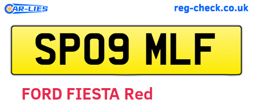 SP09MLF are the vehicle registration plates.