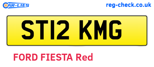 ST12KMG are the vehicle registration plates.