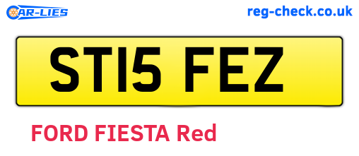 ST15FEZ are the vehicle registration plates.