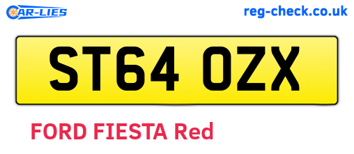 ST64OZX are the vehicle registration plates.