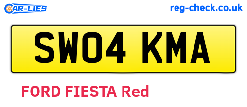SW04KMA are the vehicle registration plates.