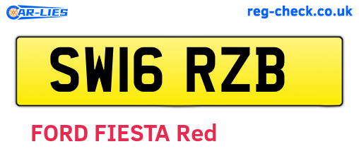 SW16RZB are the vehicle registration plates.