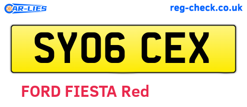 SY06CEX are the vehicle registration plates.