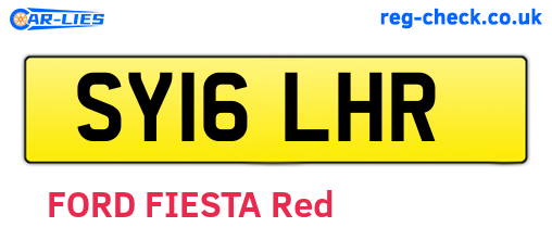 SY16LHR are the vehicle registration plates.