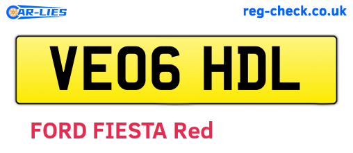 VE06HDL are the vehicle registration plates.