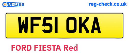 WF51OKA are the vehicle registration plates.