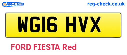WG16HVX are the vehicle registration plates.