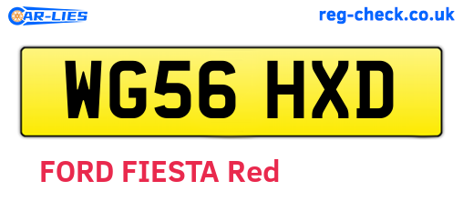 WG56HXD are the vehicle registration plates.
