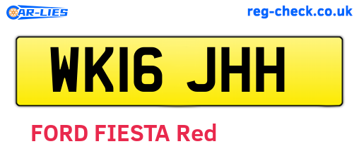 WK16JHH are the vehicle registration plates.