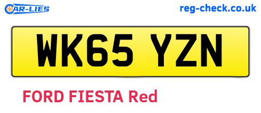 WK65YZN are the vehicle registration plates.