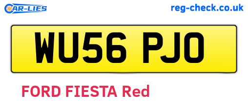 WU56PJO are the vehicle registration plates.