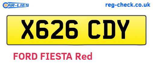 X626CDY are the vehicle registration plates.