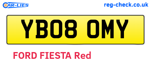 YB08OMY are the vehicle registration plates.