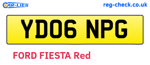 YD06NPG are the vehicle registration plates.