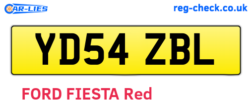 YD54ZBL are the vehicle registration plates.