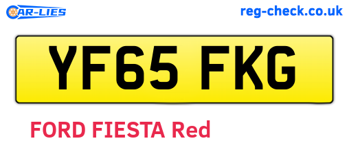 YF65FKG are the vehicle registration plates.