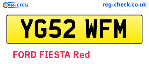 YG52WFM are the vehicle registration plates.