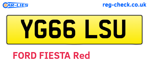 YG66LSU are the vehicle registration plates.