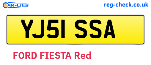 YJ51SSA are the vehicle registration plates.