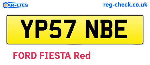 YP57NBE are the vehicle registration plates.