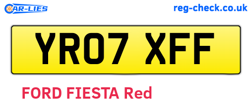 YR07XFF are the vehicle registration plates.