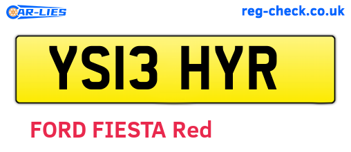 YS13HYR are the vehicle registration plates.