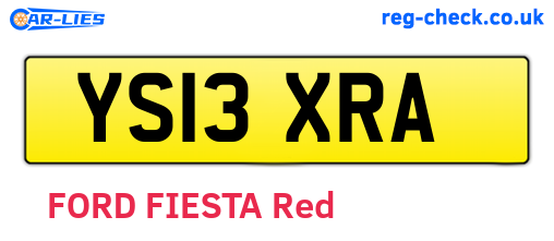YS13XRA are the vehicle registration plates.