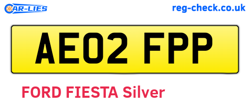 AE02FPP are the vehicle registration plates.