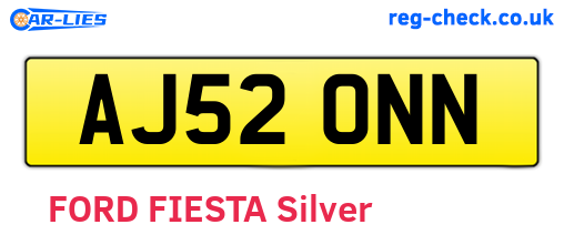 AJ52ONN are the vehicle registration plates.