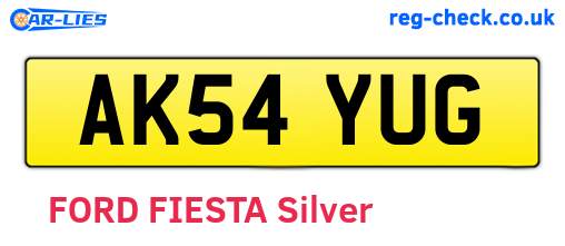 AK54YUG are the vehicle registration plates.