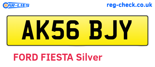 AK56BJY are the vehicle registration plates.