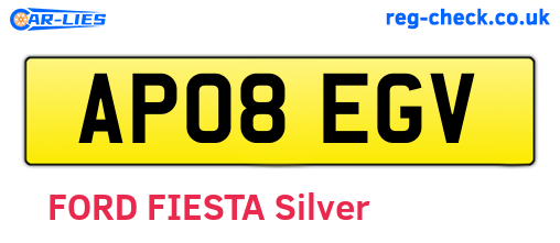 AP08EGV are the vehicle registration plates.