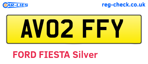 AV02FFY are the vehicle registration plates.