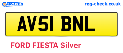 AV51BNL are the vehicle registration plates.