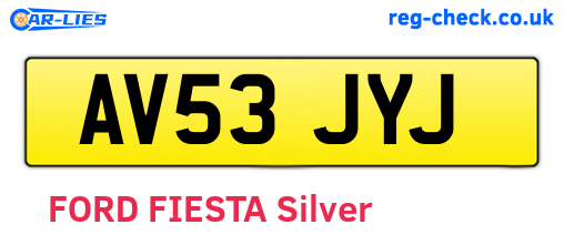 AV53JYJ are the vehicle registration plates.