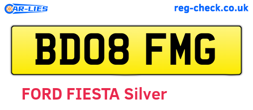 BD08FMG are the vehicle registration plates.