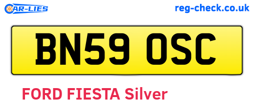 BN59OSC are the vehicle registration plates.