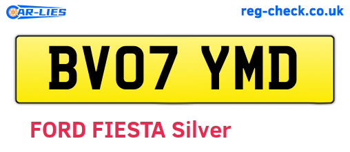 BV07YMD are the vehicle registration plates.