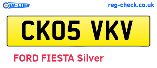 CK05VKV are the vehicle registration plates.