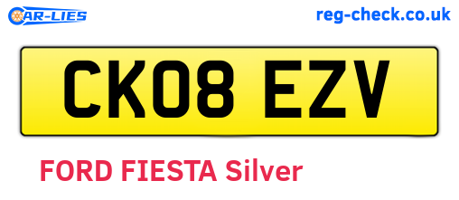 CK08EZV are the vehicle registration plates.