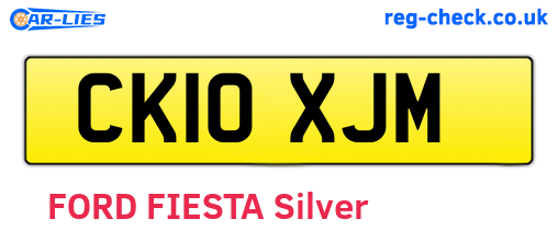 CK10XJM are the vehicle registration plates.