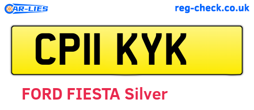 CP11KYK are the vehicle registration plates.
