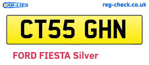 CT55GHN are the vehicle registration plates.