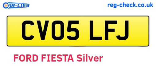 CV05LFJ are the vehicle registration plates.