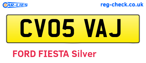 CV05VAJ are the vehicle registration plates.