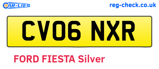 CV06NXR are the vehicle registration plates.