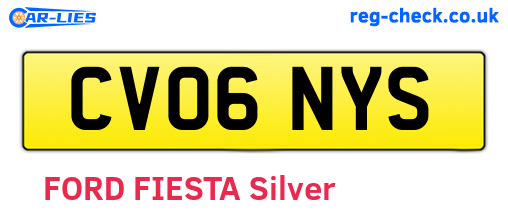 CV06NYS are the vehicle registration plates.