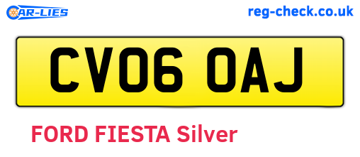 CV06OAJ are the vehicle registration plates.