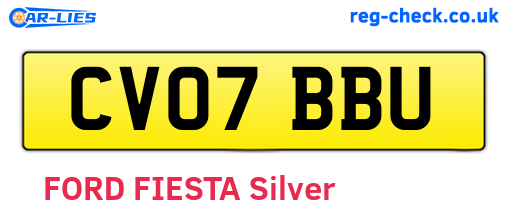 CV07BBU are the vehicle registration plates.