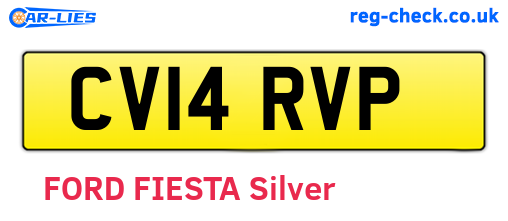 CV14RVP are the vehicle registration plates.